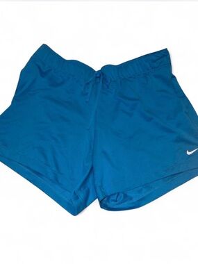 Nike Women’s Teal-Blue Athletic Shorts with Drawstring